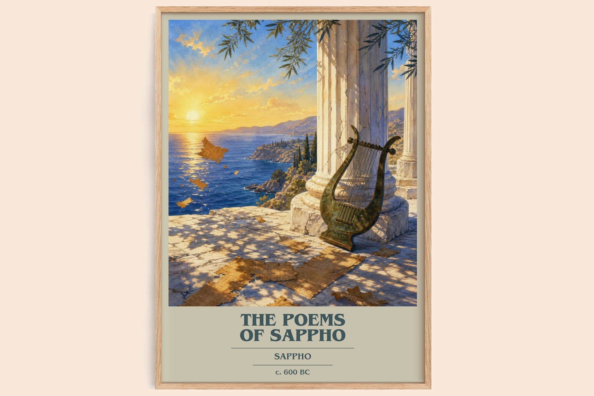 The Poems of Sappho Book Cover Poster by Sappho