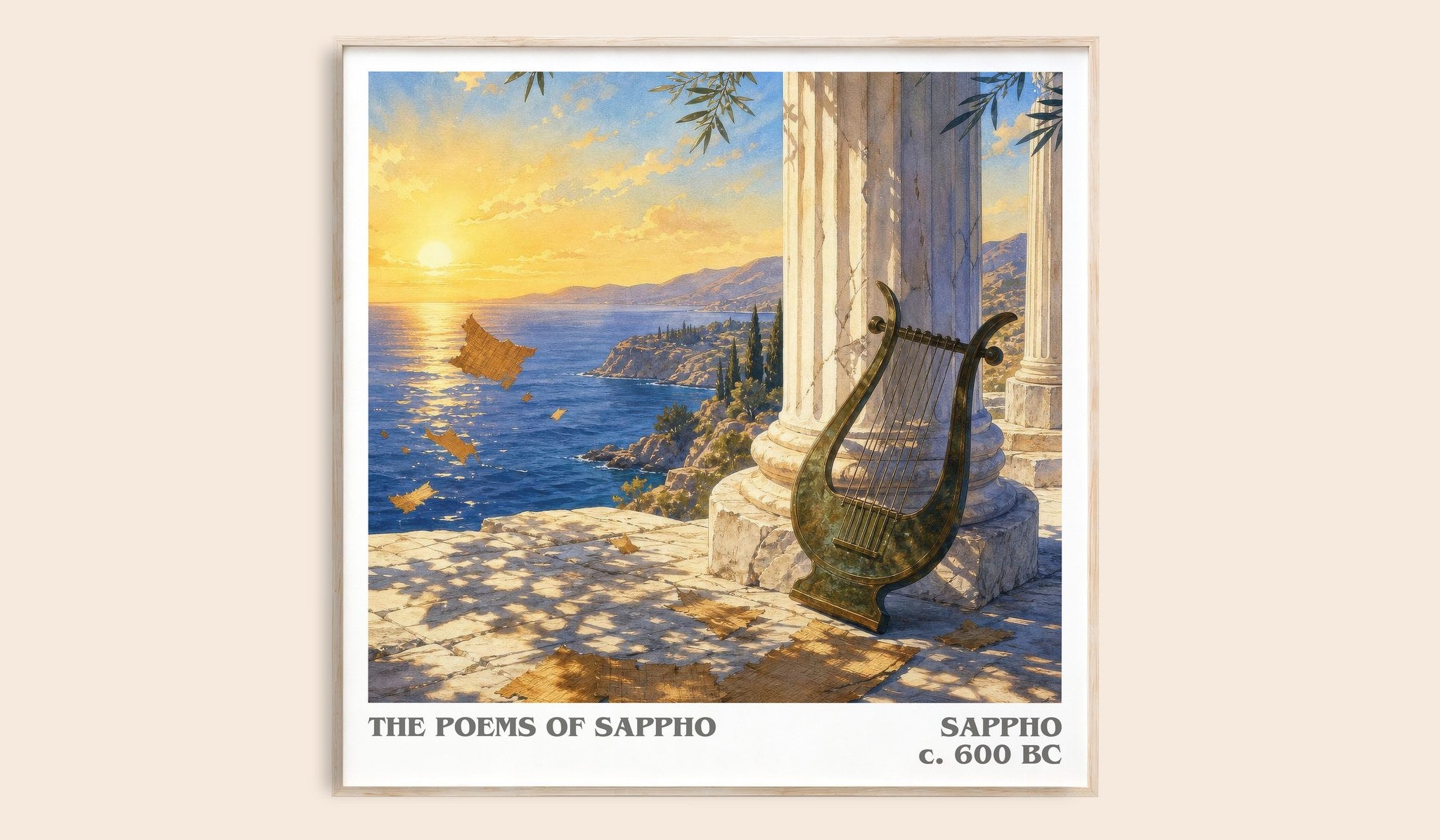 The Poems of Sappho Literary Art Print by Sappho