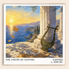 The Poems of Sappho literary book poster by Sappho – framed literary art print