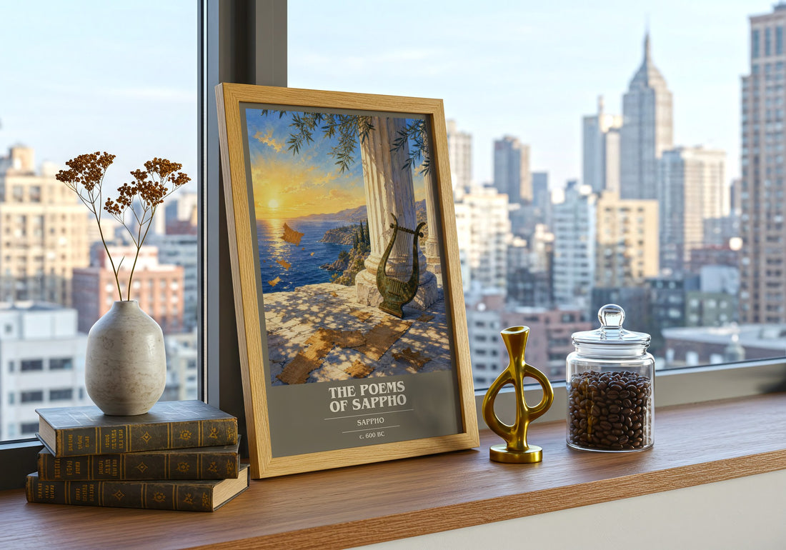 The Poems of Sappho book cover poster colour and style options – Sappho book art