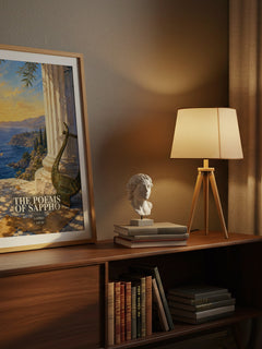 The Poems of Sappho watercolour print on bookshelf – Sappho fan gift