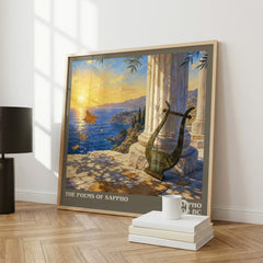 The Poems of Sappho literary art print colour and style options – Sappho book art