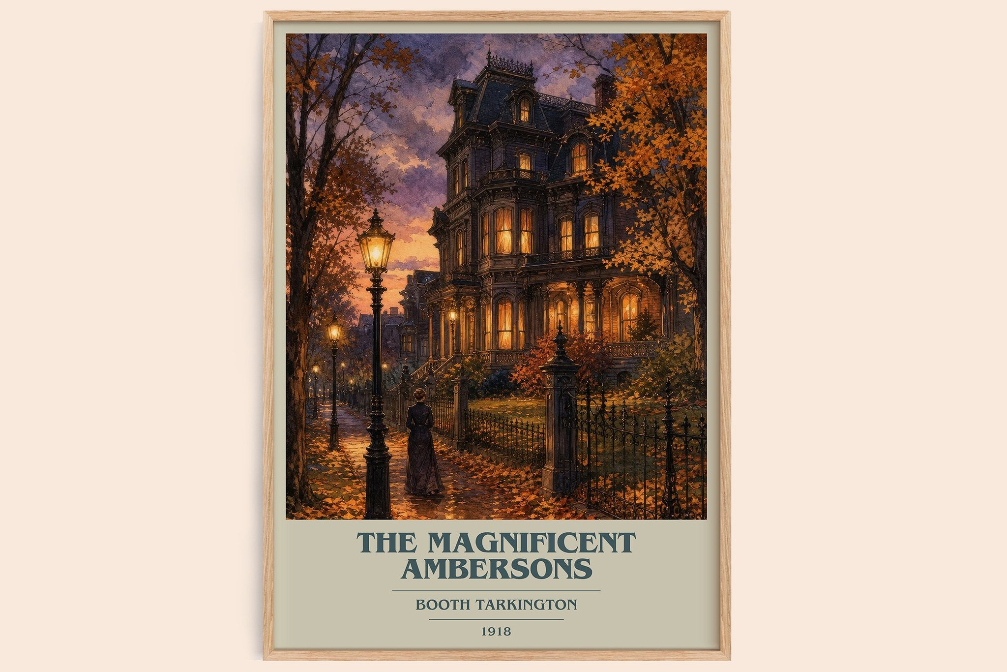 The Magnificent Ambersons Book Cover Poster by Booth Tarkington