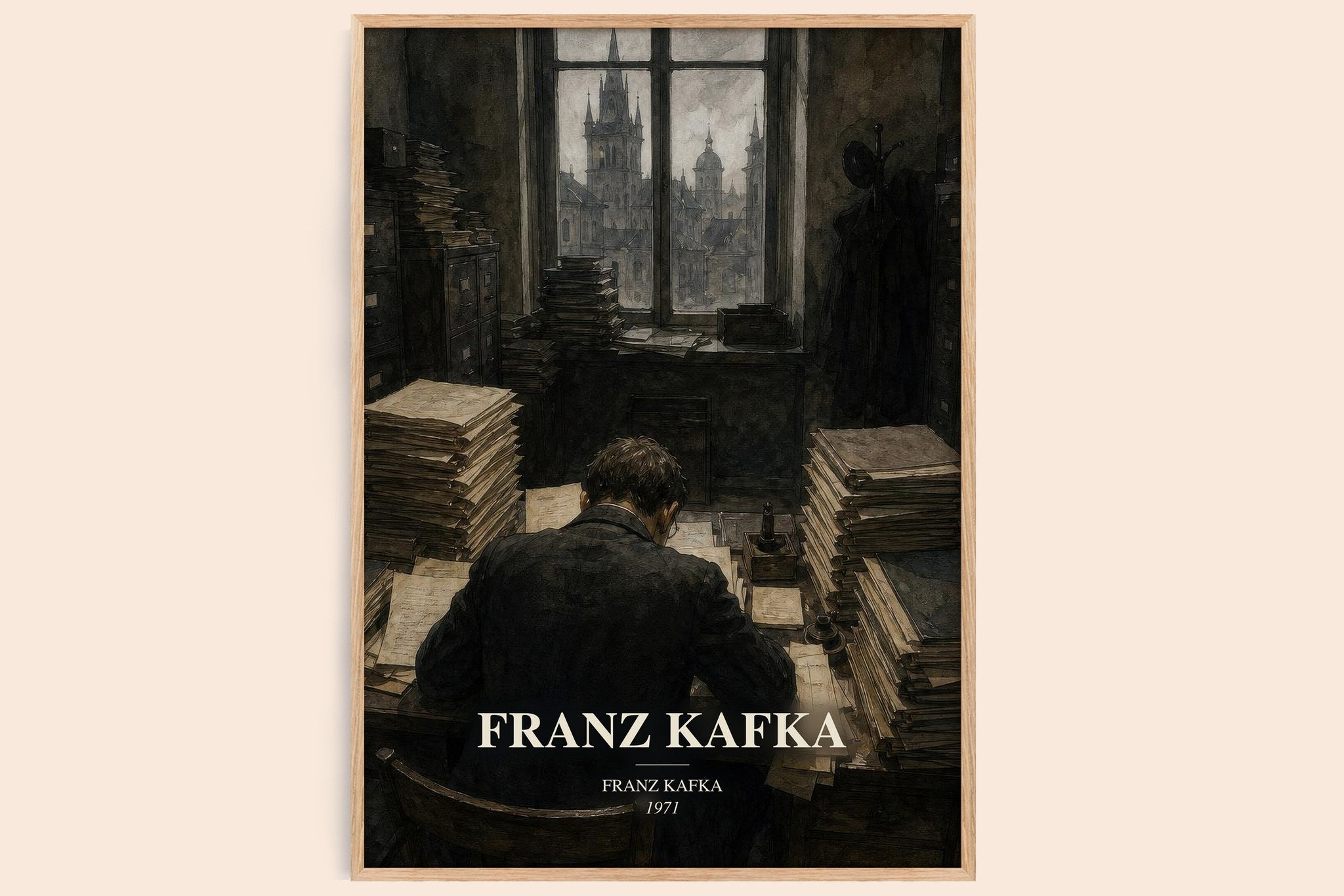 Franz Kafka Book Watercolour Illustration by Franz Kafka