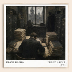 Franz Kafka literary book poster by Franz Kafka – framed literary art print
