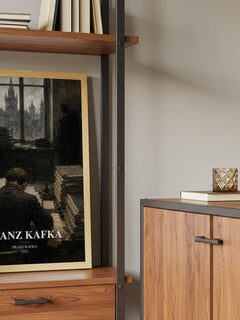Franz Kafka book watercolour illustration paper finish options – matte satin gloss