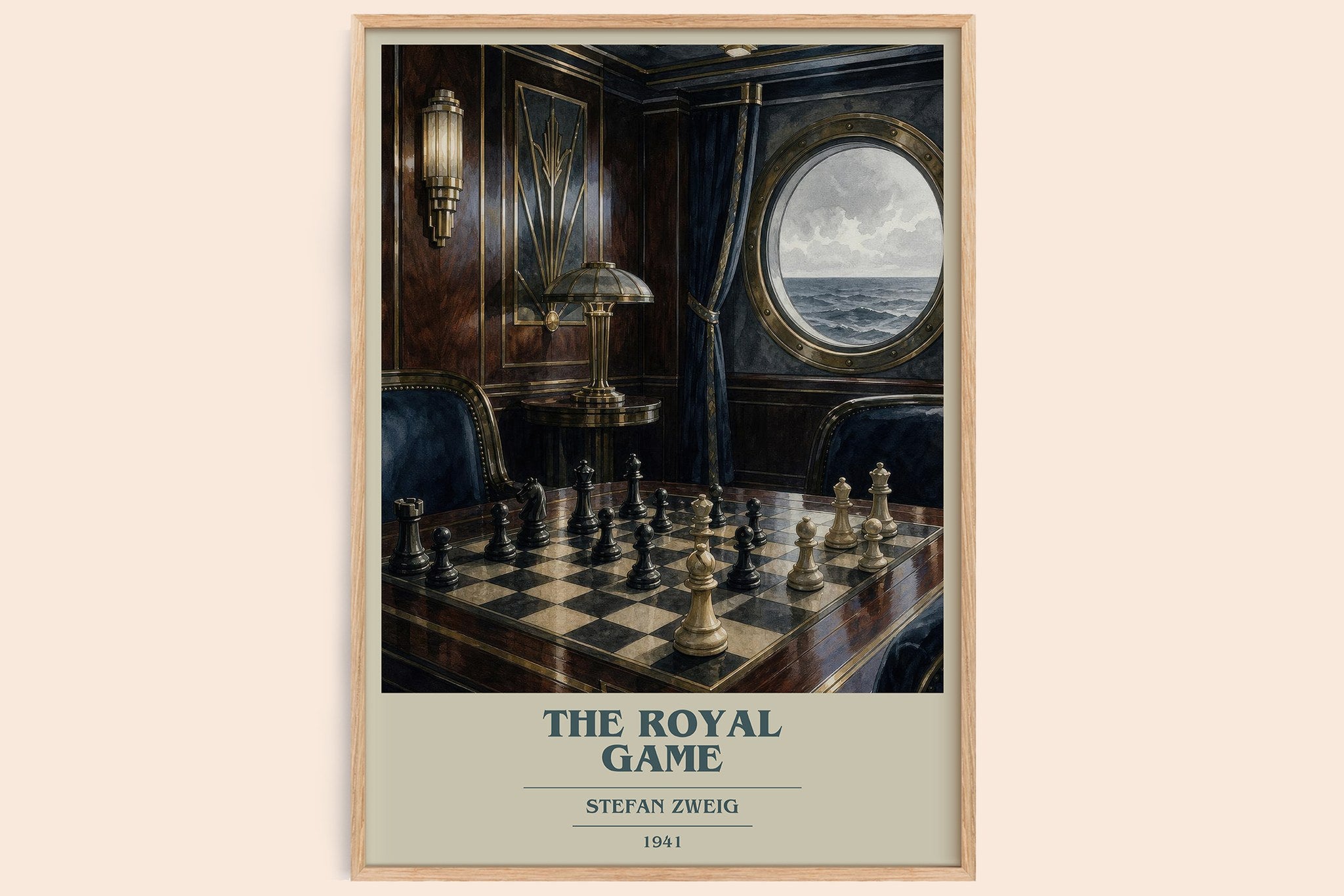 The Royal Game Book Cover Poster by Stefan Zweig