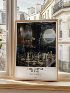 The Royal Game book cover poster colour and style options – Stefan Zweig book art