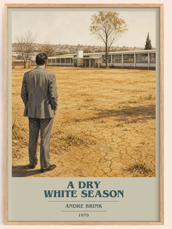 A Dry White Season book cover book poster by Andre Brink – framed literary art print