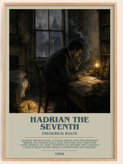 Hadrian the Seventh bookish book poster by Frederick Rolfe – framed literary art print