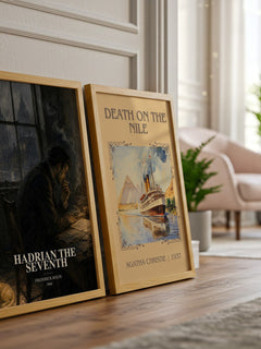 Hadrian the Seventh watercolour print framed by window – literary home decor