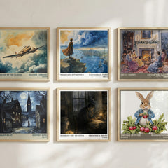 Hadrian the Seventh literary print in frame leaning in hallway – satire wall art