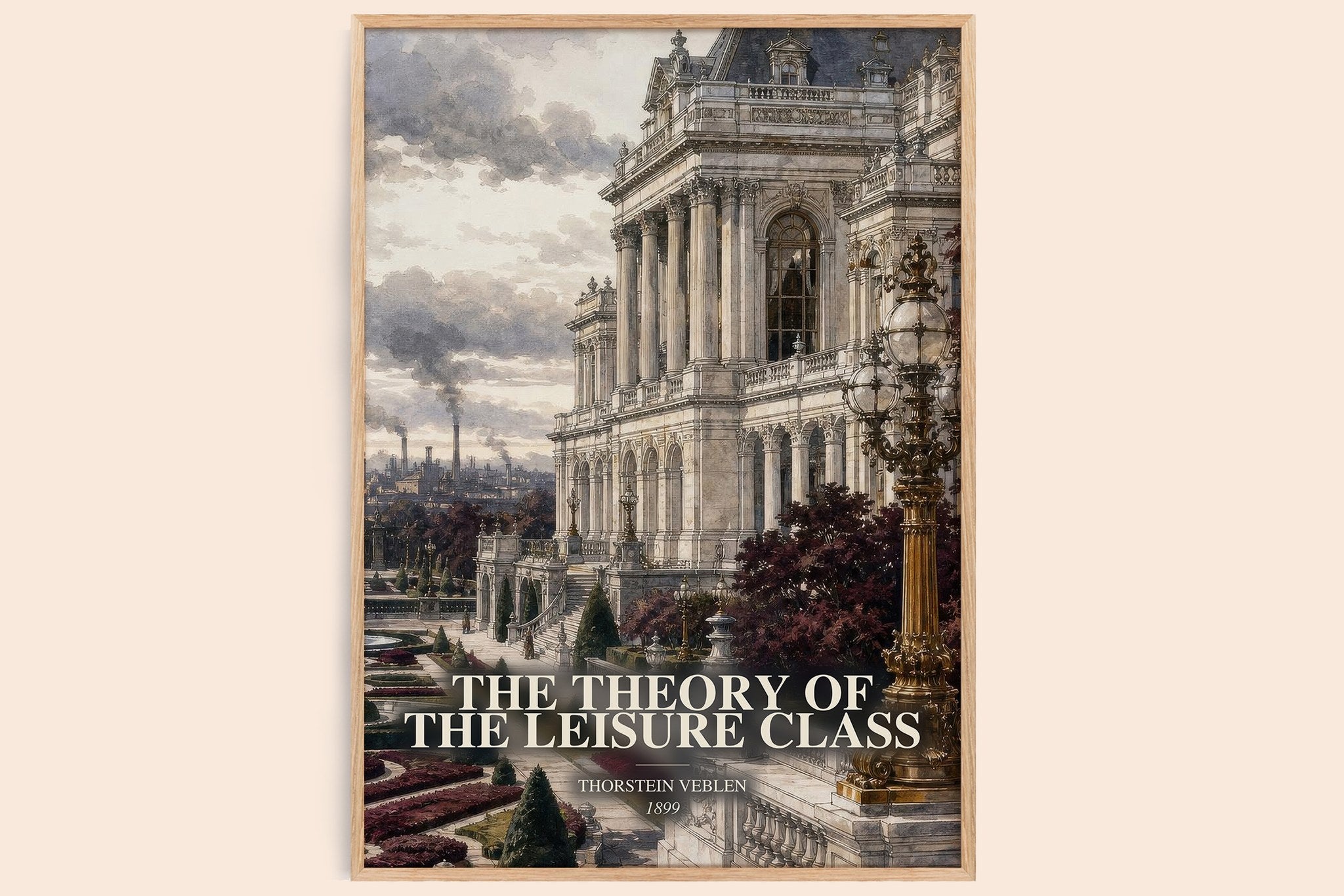 Theory of the Leisure Class Book Watercolour Illustration by T. Veblen