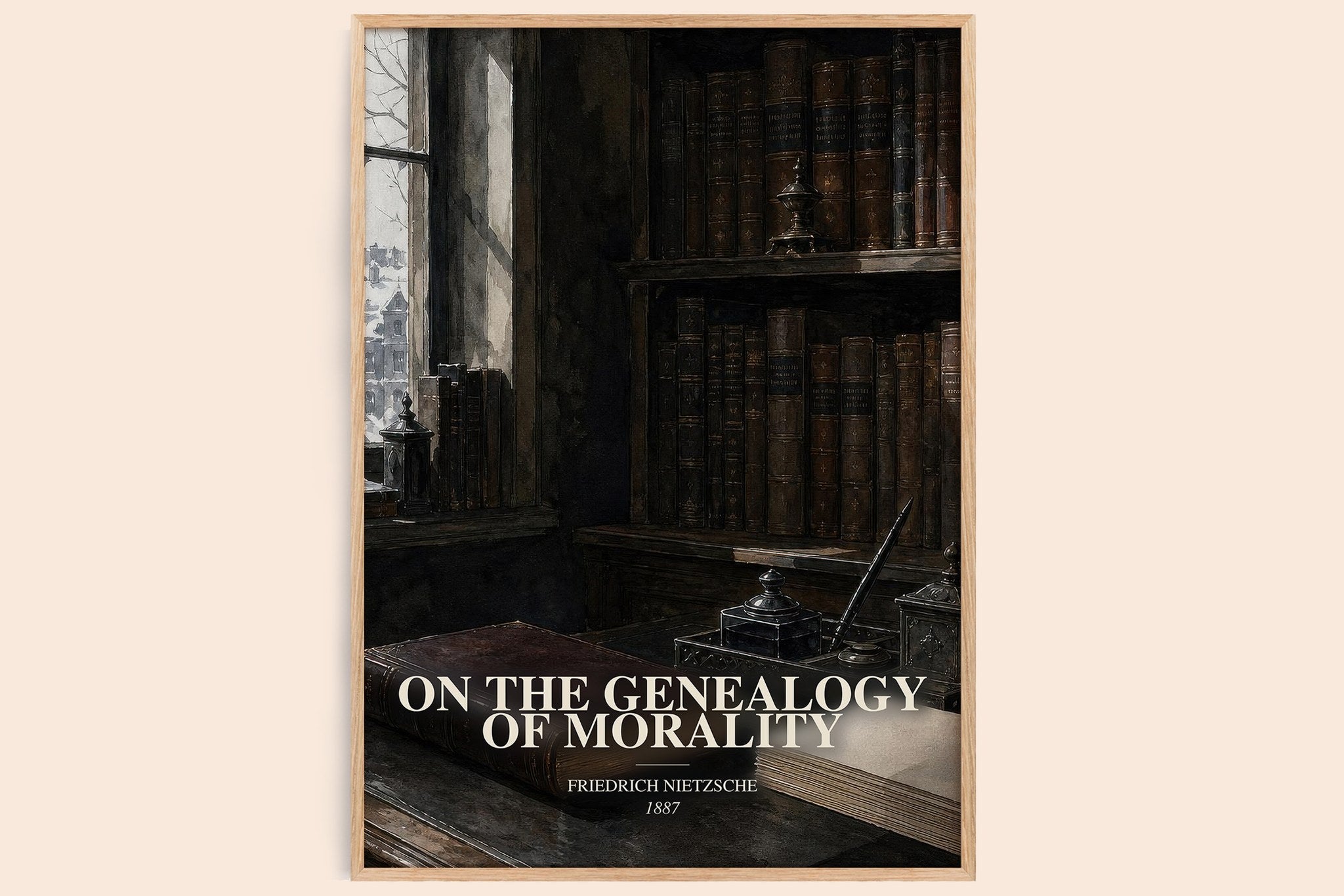 On the Genealogy of Morality Book Watercolour Illustration by Friedrich Nietzsche