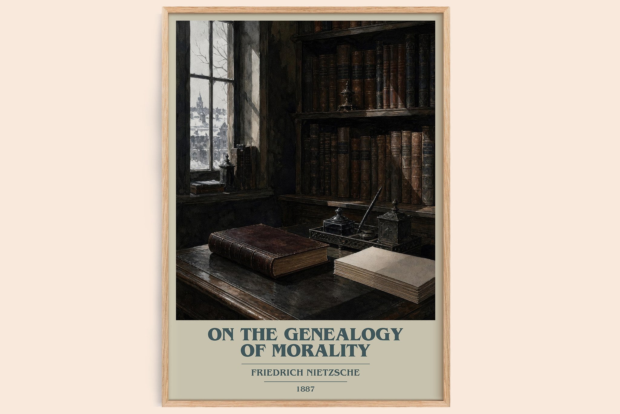 On the Genealogy of Morality Book Cover Poster by Friedrich Nietzsche