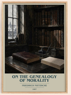 On the Genealogy of Morality book cover book poster by Friedrich Nietzsche – framed literary art print