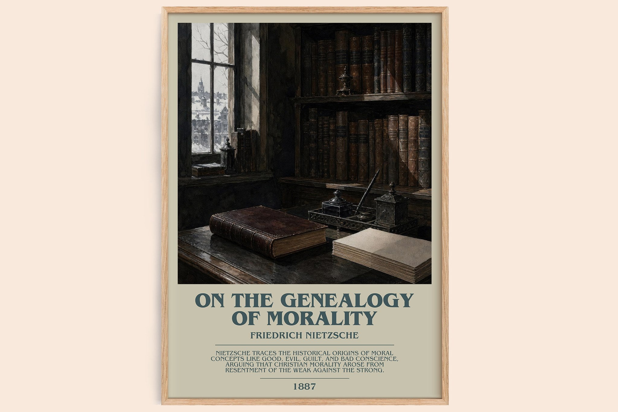 On the Genealogy of Morality Bookish Wall Art by Friedrich Nietzsche