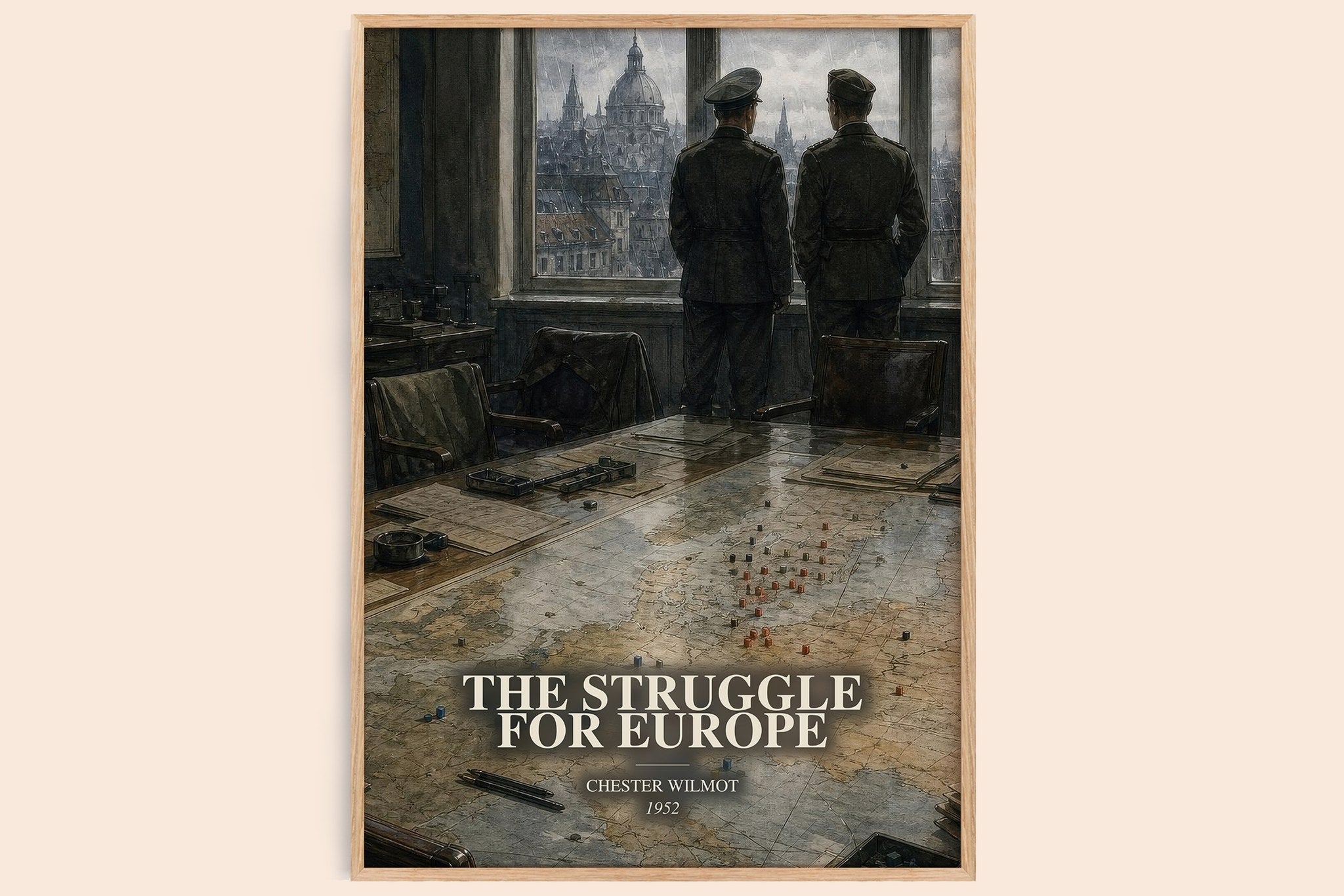 Struggle for Europe Book Watercolour Illustration by Chester Wilmot