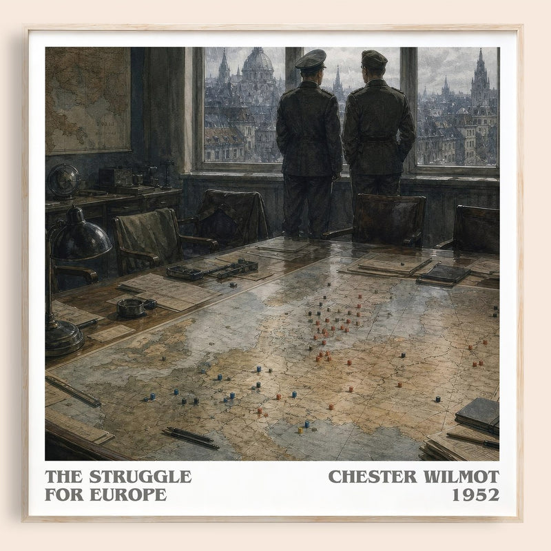 The Struggle for Europe literary book poster by Chester Wilmot – framed literary art print