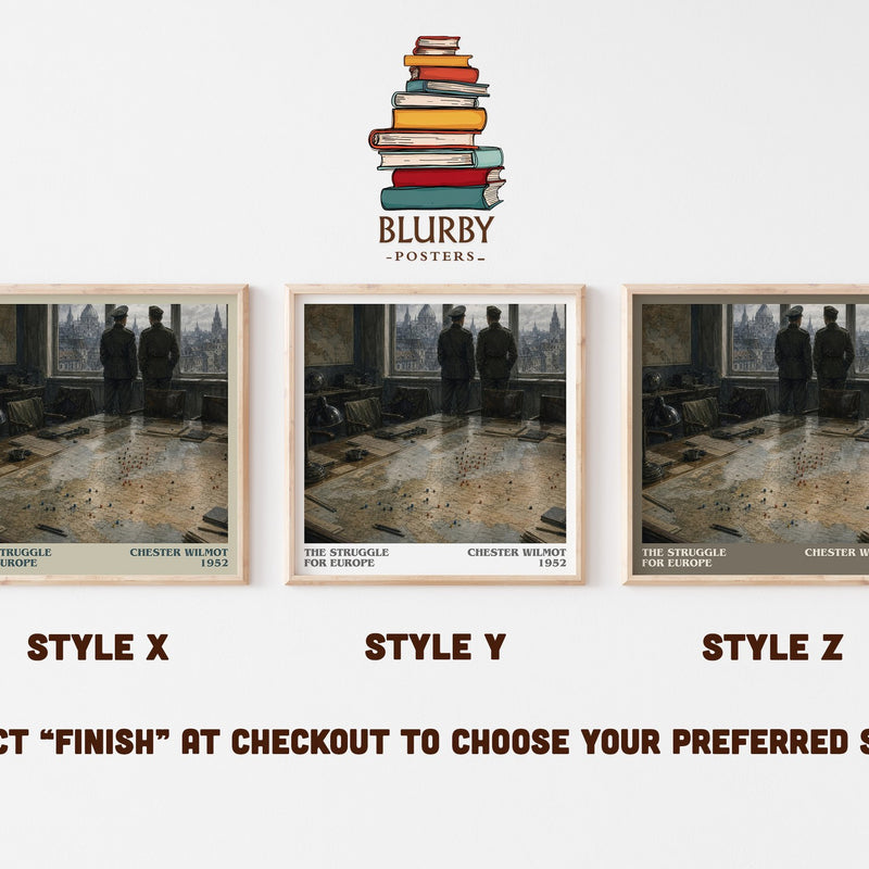 The Struggle for Europe literary print in frame leaning in hallway – non fiction wall art