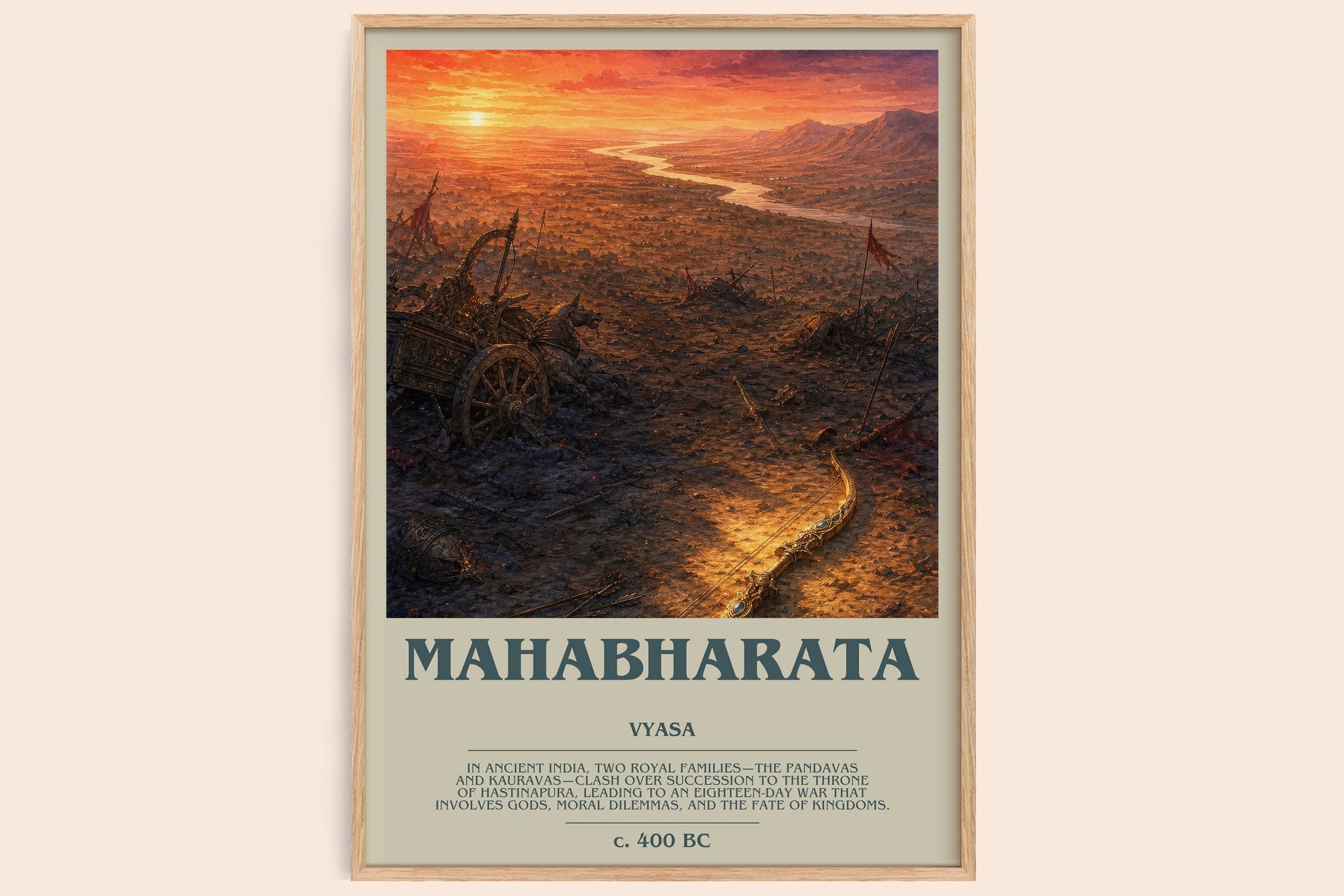 Mahabharata Bookish Wall Art by Vyasa
