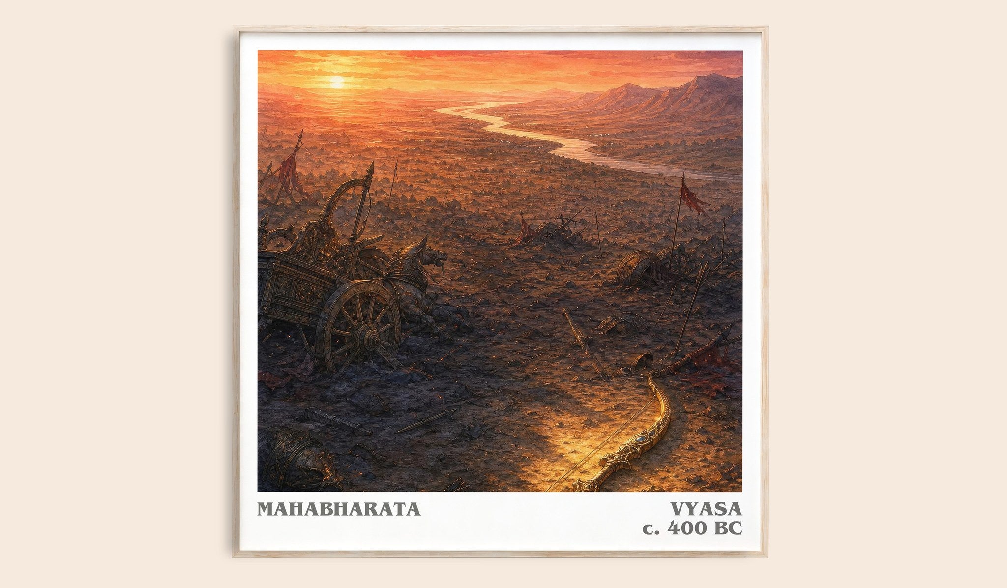 Mahabharata Literary Art Print by Vyasa