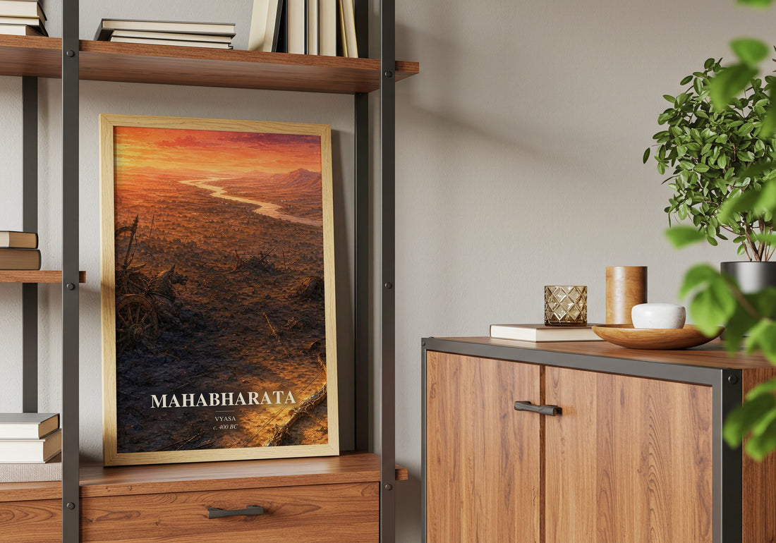 Mahabharata book watercolour illustration paper finish options – matte satin gloss