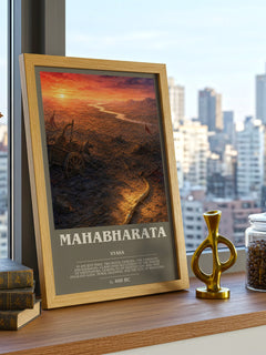 Mahabharata bookish poster colour and style options – Vyasa book art