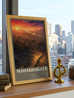 Mahabharata book cover poster colour and style options – Vyasa book art