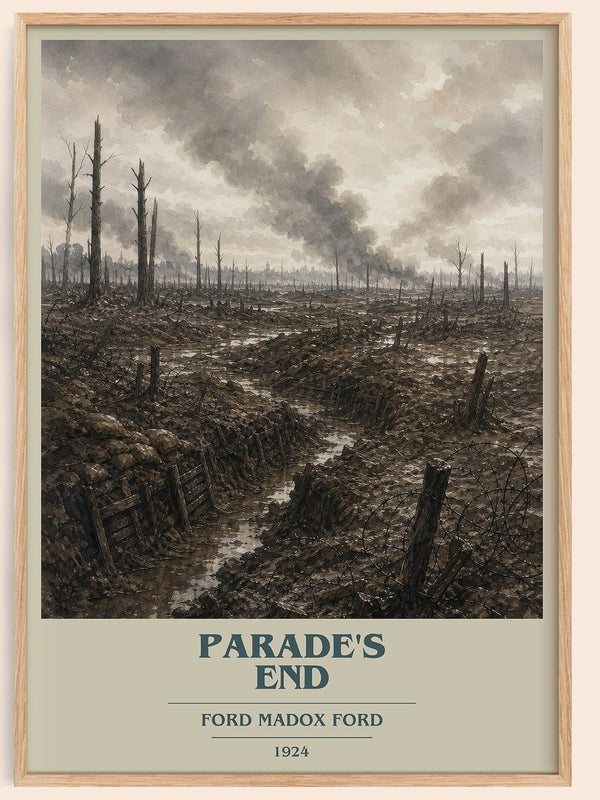 Parade's End book cover book poster by Ford Madox Ford – framed literary art print