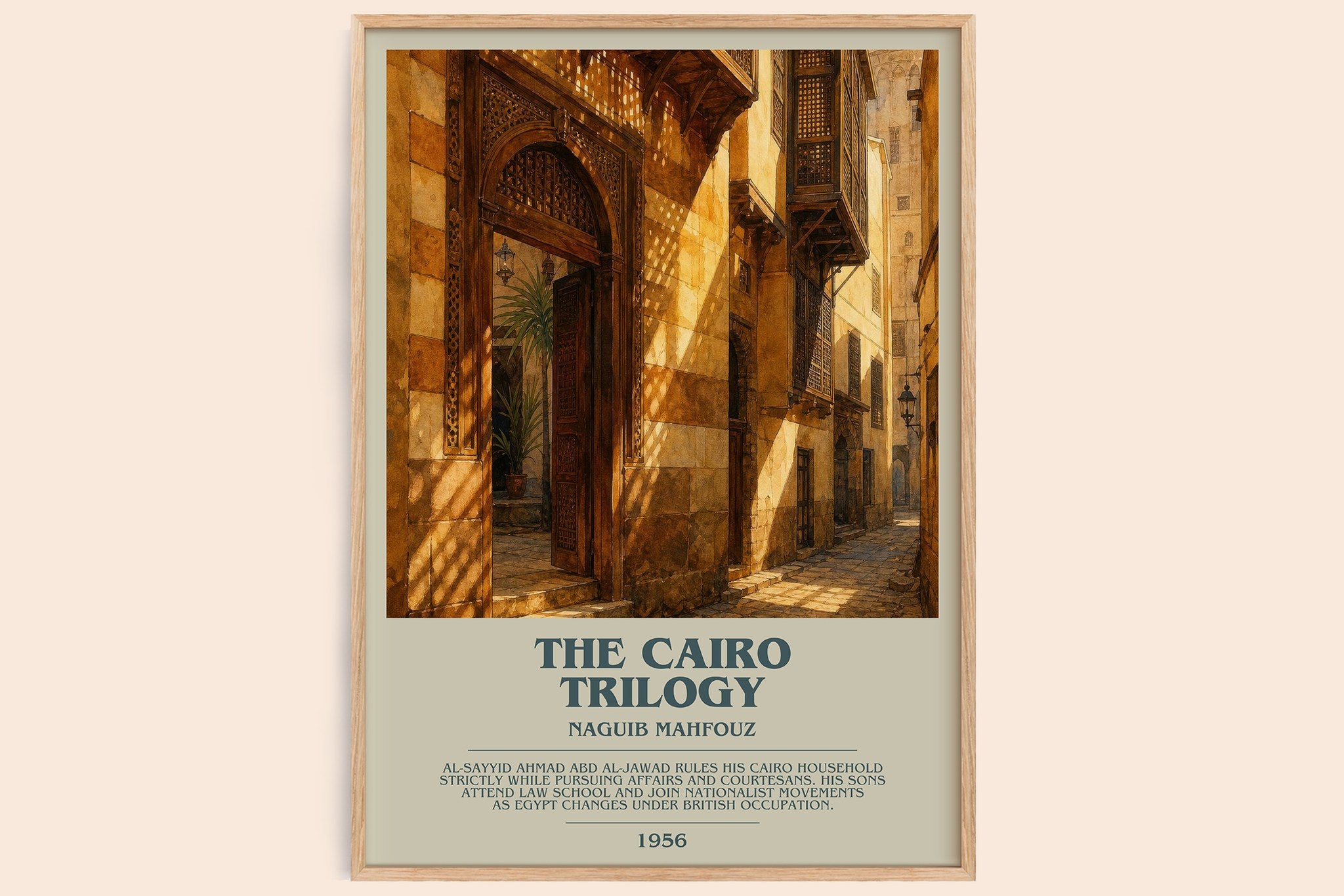 The Cairo Trilogy Bookish Wall Art by Naguib Mahfouz