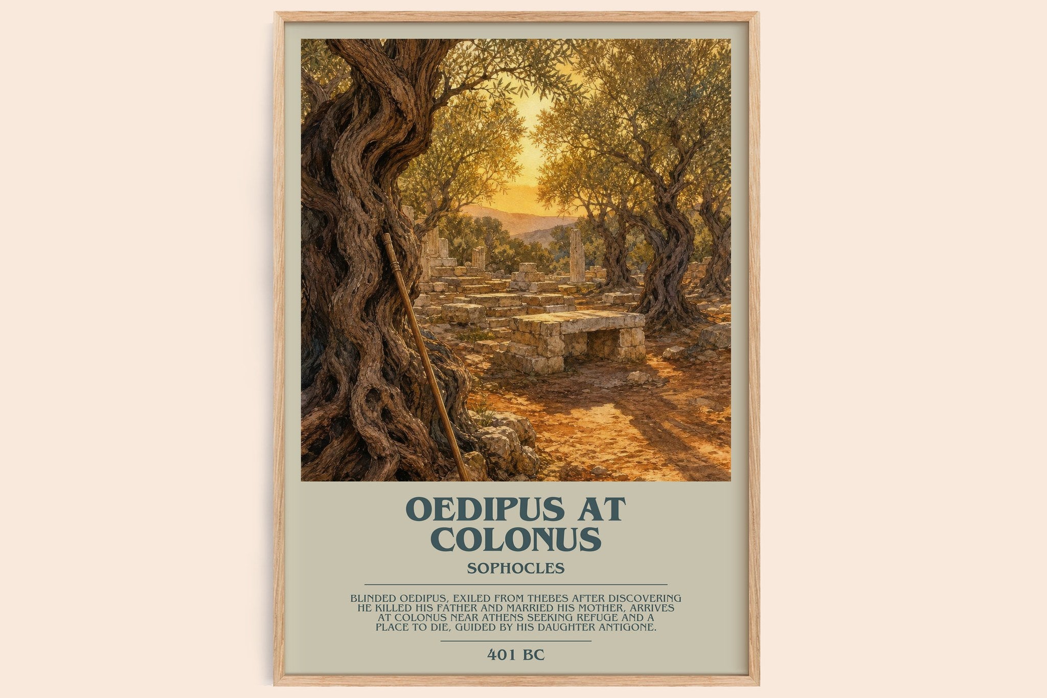 Oedipus at Colonus Bookish Wall Art by Sophocles