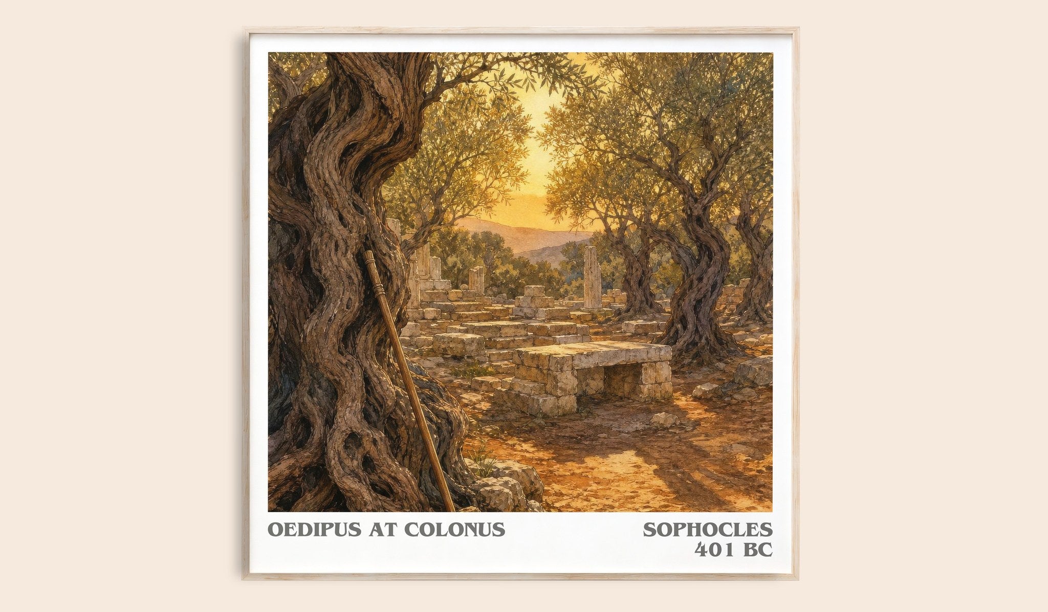 Oedipus at Colonus Literary Art Print by Sophocles