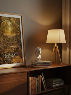 Oedipus at Colonus watercolour print on bookshelf – Sophocles fan gift