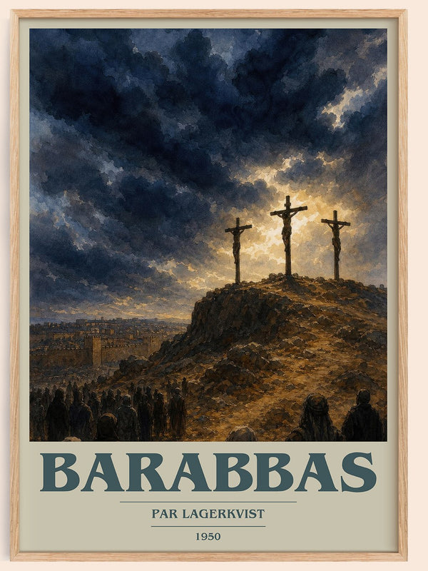 Barabbas book cover book poster by Par Lagerkvist – framed literary art print