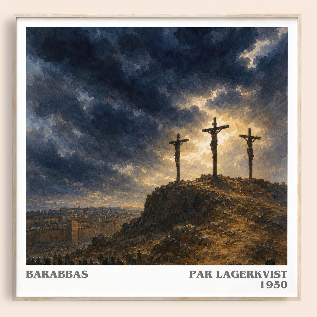 Barabbas literary book poster by Par Lagerkvist – framed literary art print