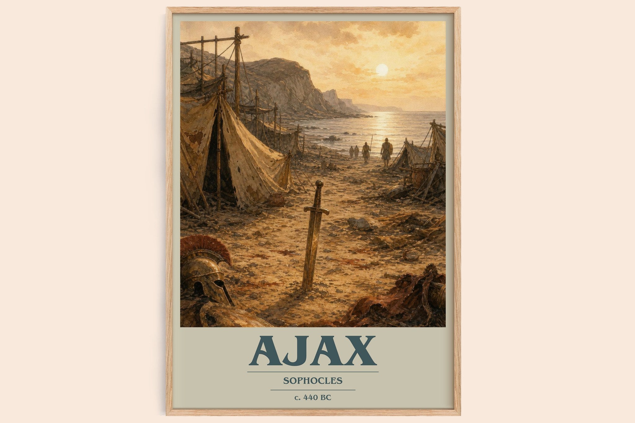 Ajax Book Cover Poster by Sophocles