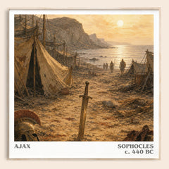 Ajax literary book poster by Sophocles – framed literary art print