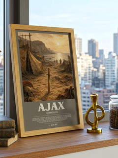 Ajax bookish poster colour and style options – Sophocles book art