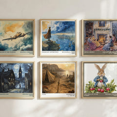 Ajax literary print in frame leaning in hallway – classic literature wall art