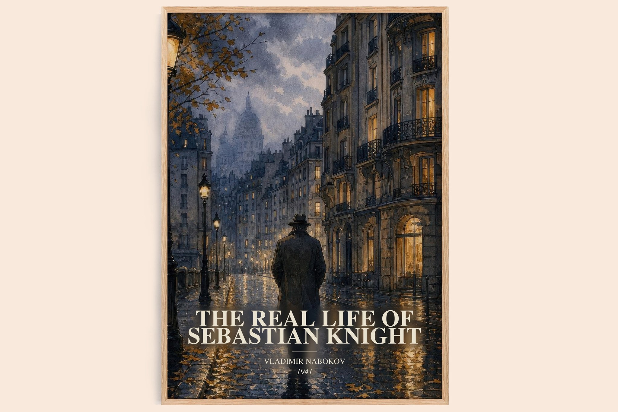 The Real Life of Sebastian Knight Book Watercolour Illustration by Vladimir Nabokov