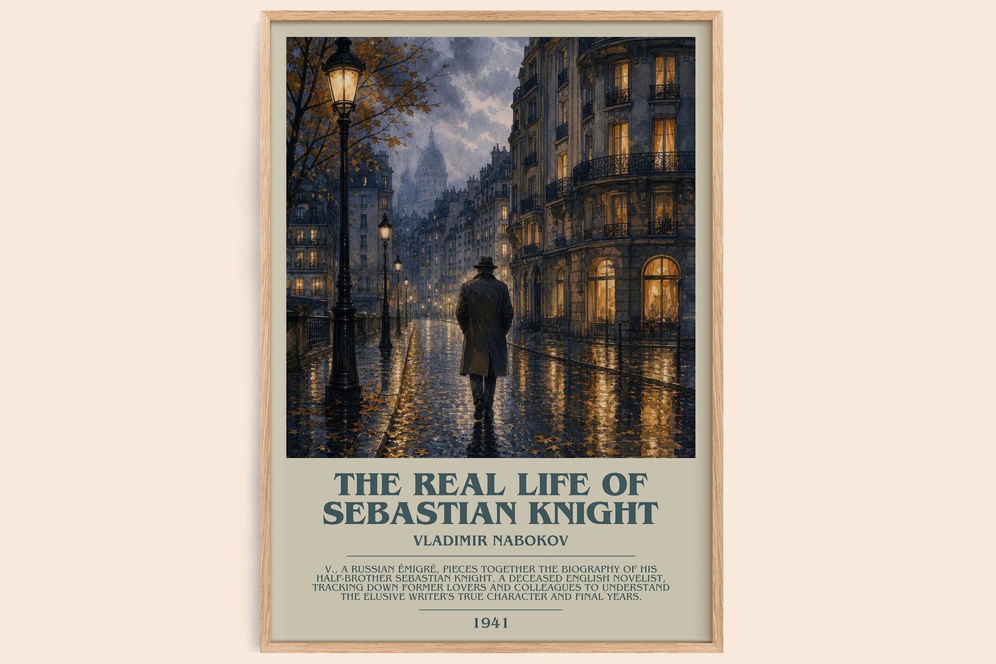 The Real Life of Sebastian Knight Bookish Wall Art by Vladimir Nabokov