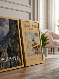 The Real Life of Sebastian Knight watercolour print framed by window – literary home decor