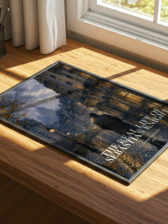 The Real Life of Sebastian Knight watercolour book poster framed on wall – literary fiction wall art