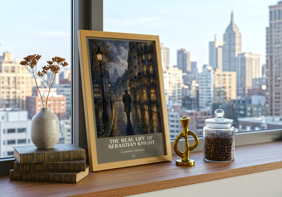 The Real Life of Sebastian Knight book cover poster colour and style options – Vladimir Nabokov book art