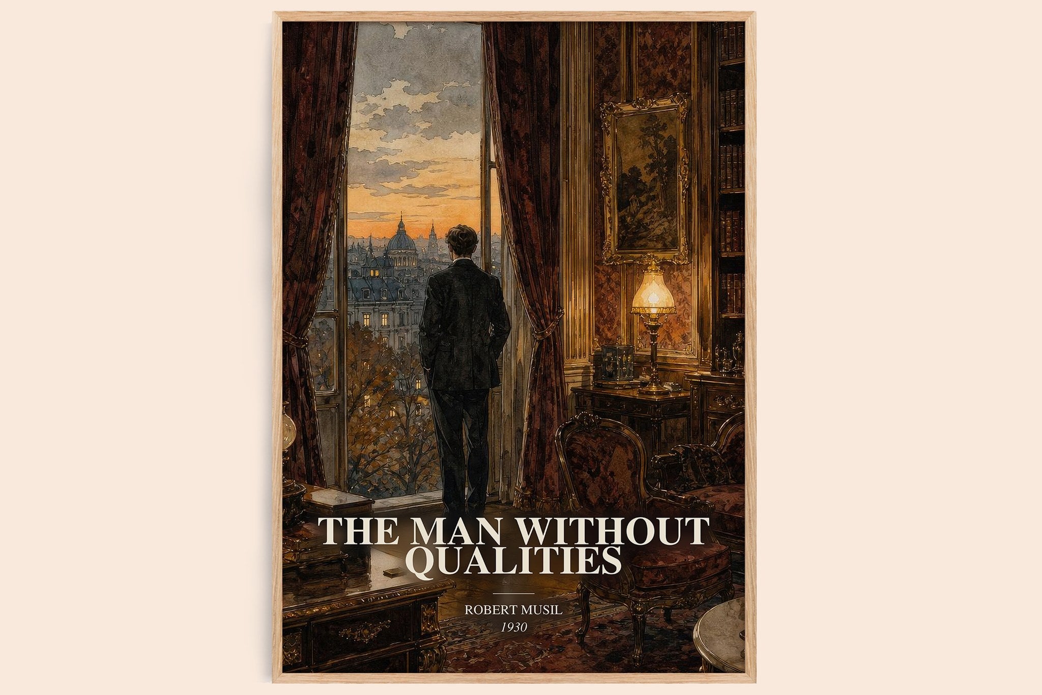 Man Without Qualities Book Watercolour Illustration by Robert Musil