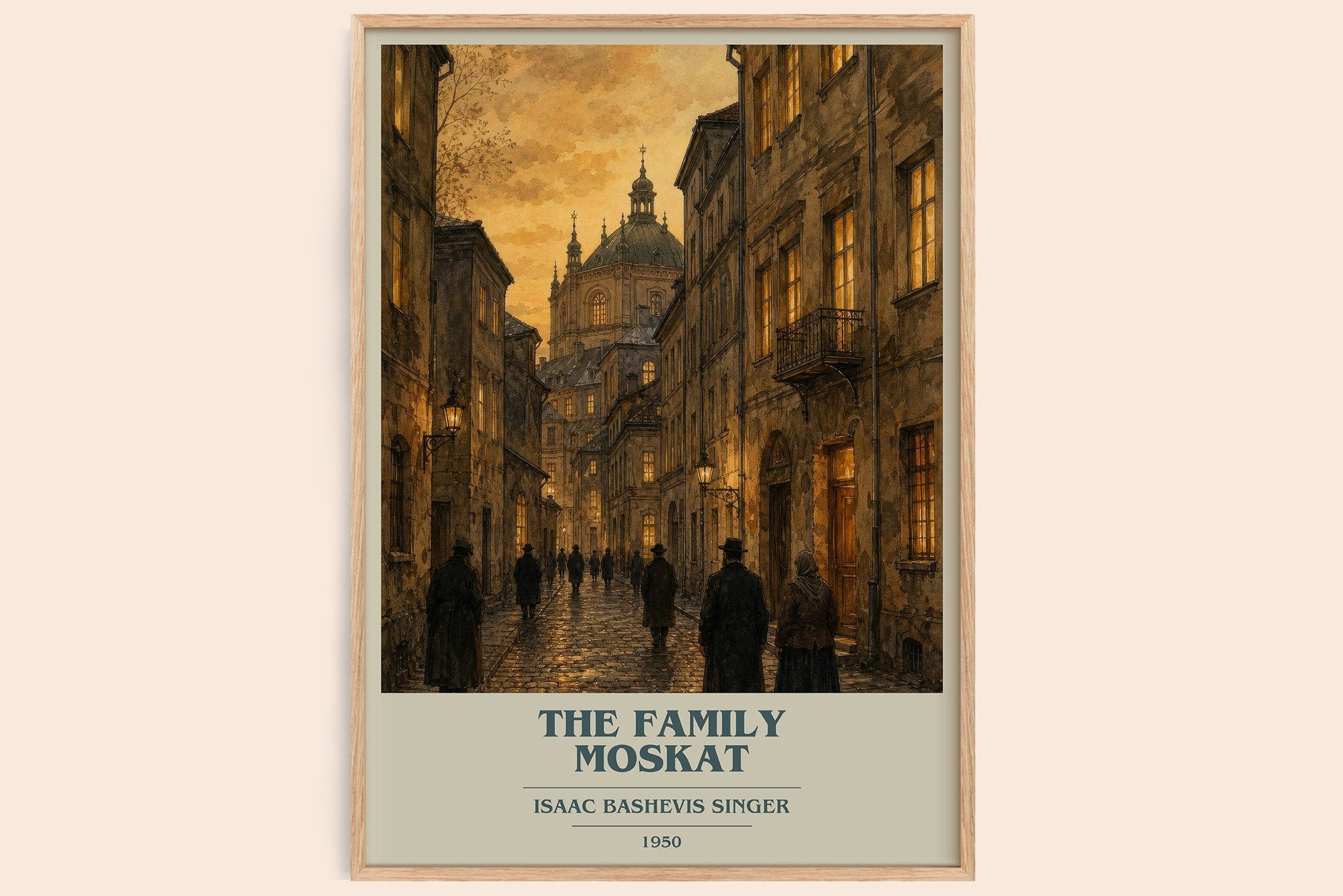 The Family Moskat Book Cover Poster by Isaac Bashevis Singer