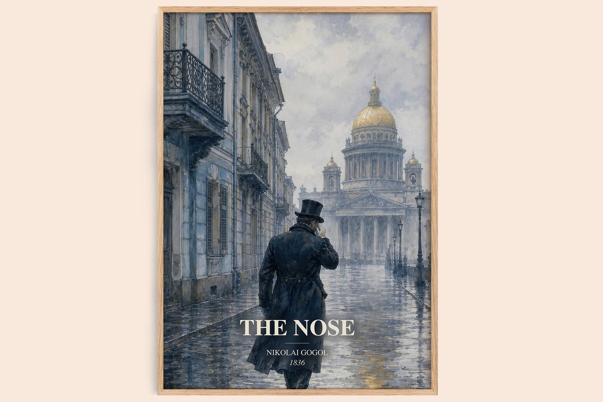 The Nose Book Watercolour Illustration by Nikolai Gogol