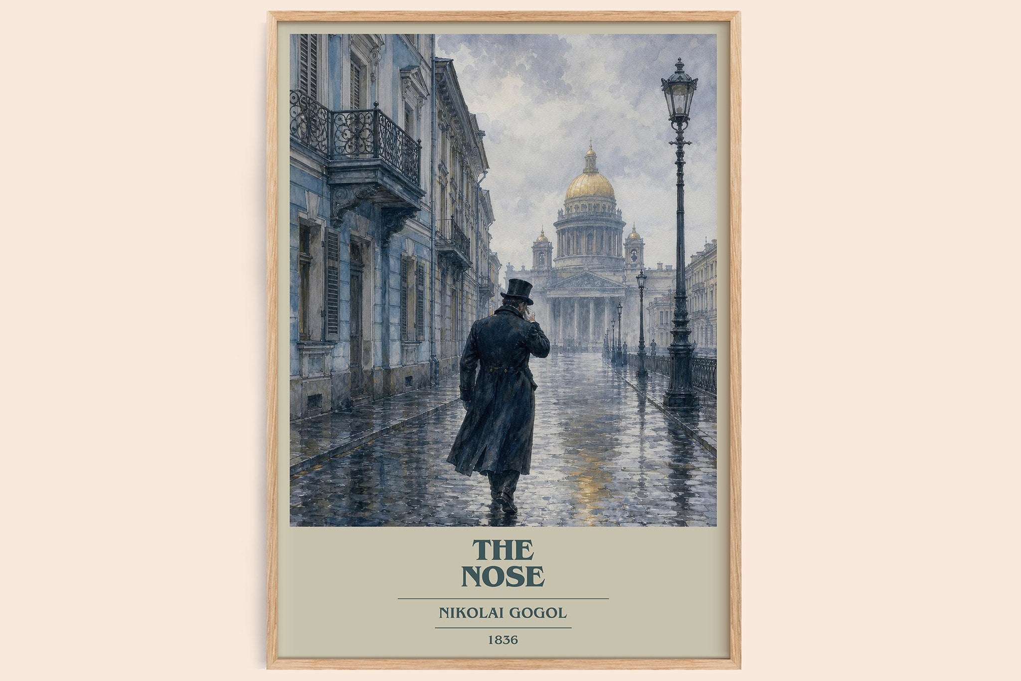 The Nose Book Cover Poster by Nikolai Gogol
