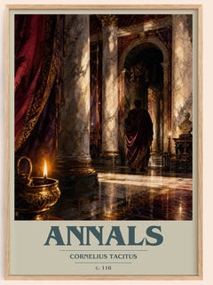 Annals book cover book poster by Cornelius Tacitus – framed literary art print